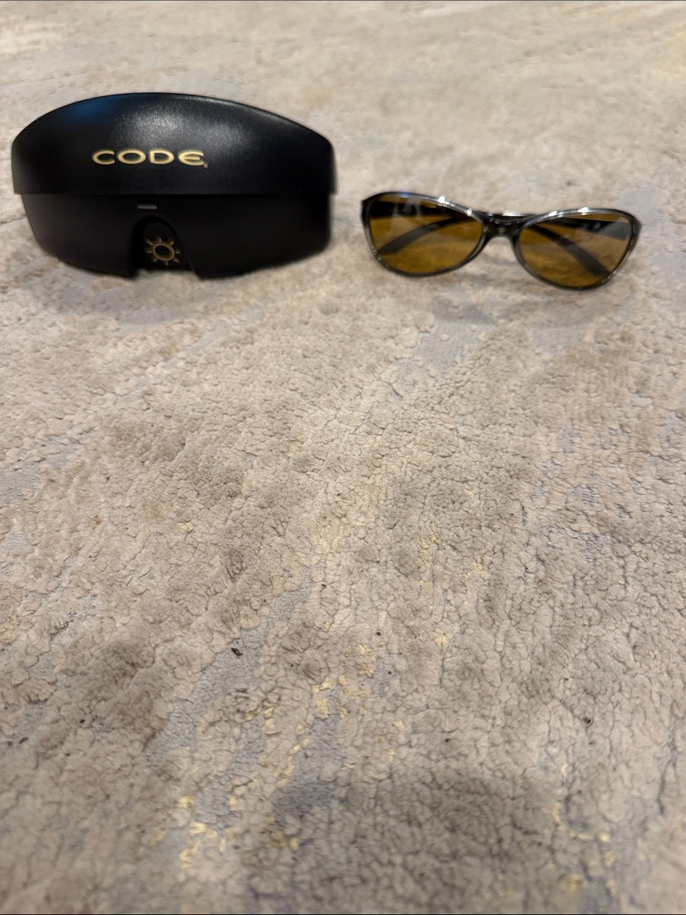 CODE SLIDE GOLD GLITTER POLARIZED DESIGNER AUTHENTIC FRAMES SUNGLASSES 60-15